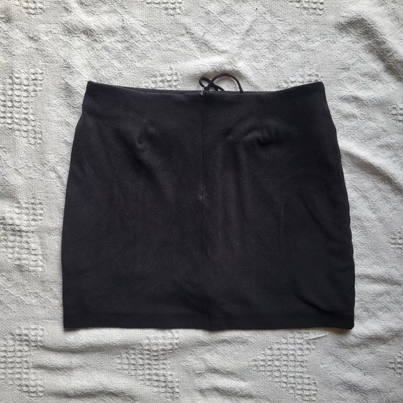 Brunette  The Label Faux Suede Stevie Skirt- Black - Picture 2 of 10